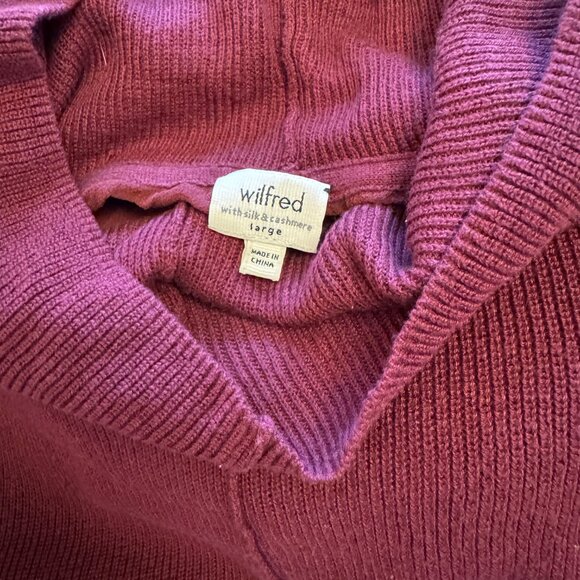 Aritzia Wilfred Silk Cotton Cashmere Blend Turtleneck Sweater - Picture 8 of 12